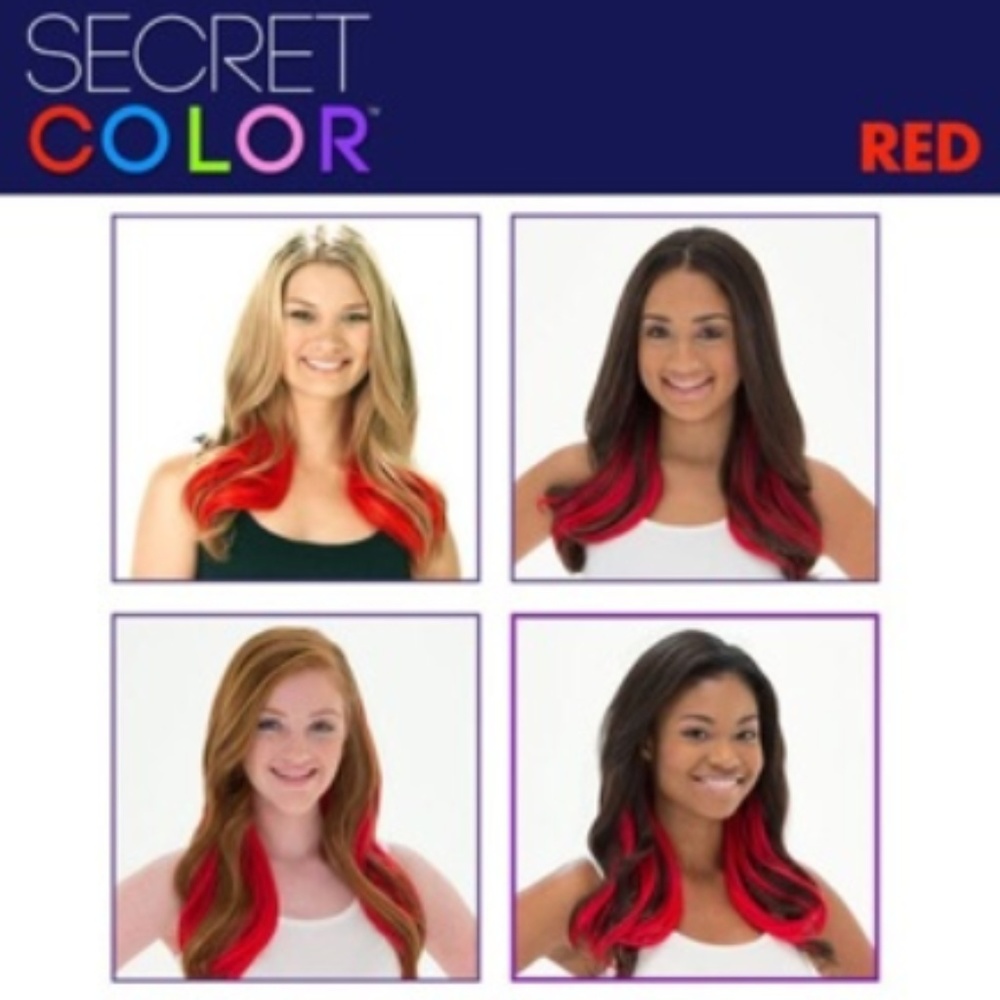 Secret Color Hairband Extension-Red